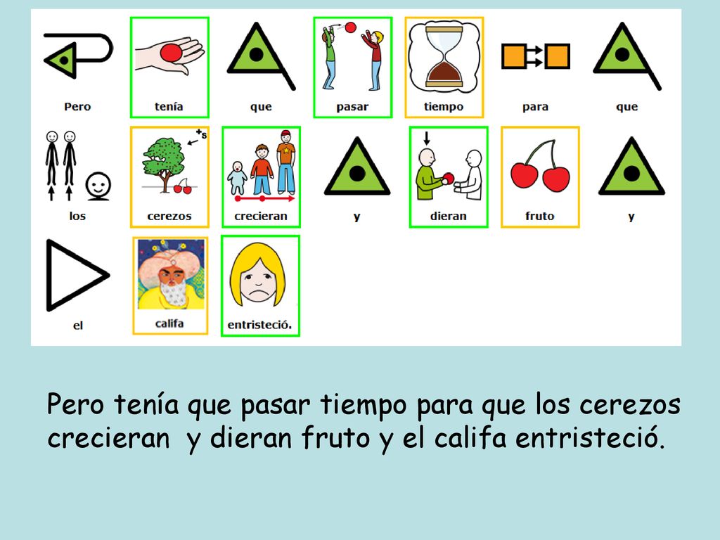 Pero tenía que pasar tiempo para que los cerezos crecieran y dieran fruto y el califa entristeció.