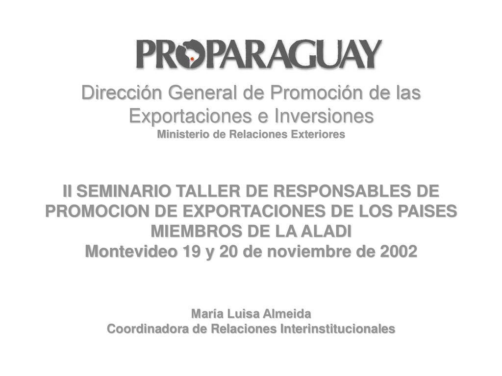 Dirección General de Promoción de las Exportaciones e Inversiones