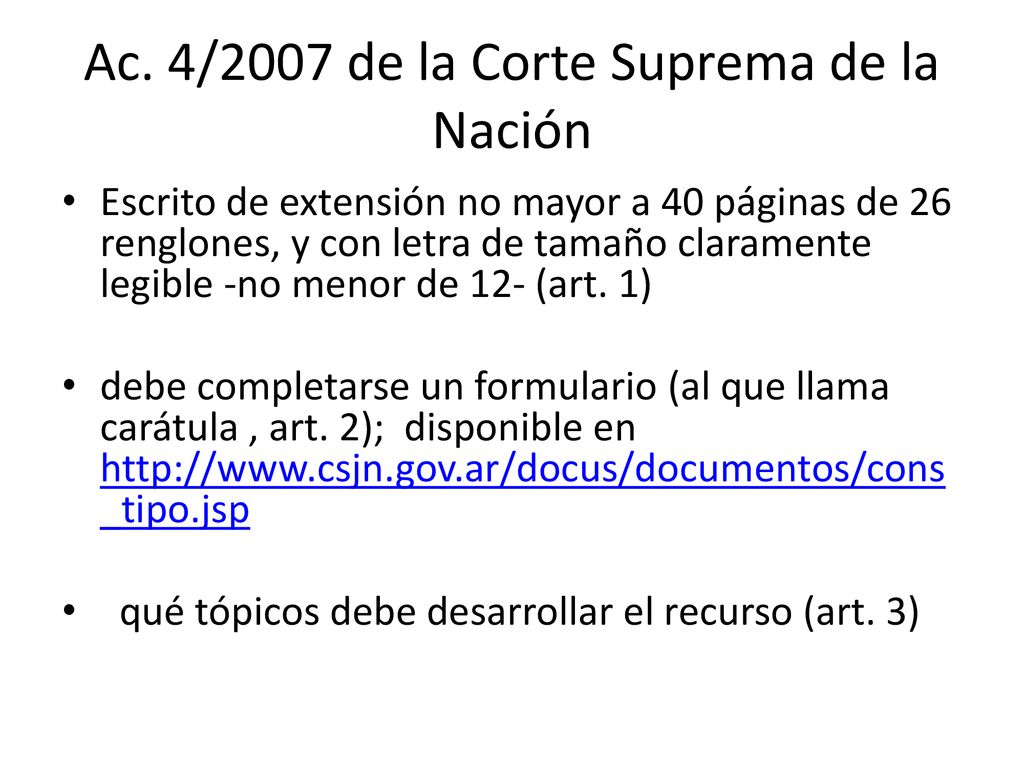 Ac. 4/2007 de la Corte Suprema de la Nación
