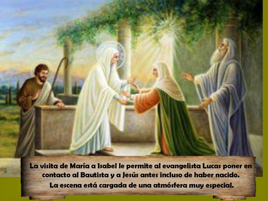 La visita de María a Isabel le permite al evangelista Lucas poner en contacto al Bautista y a Jesús antes incluso de haber nacido.