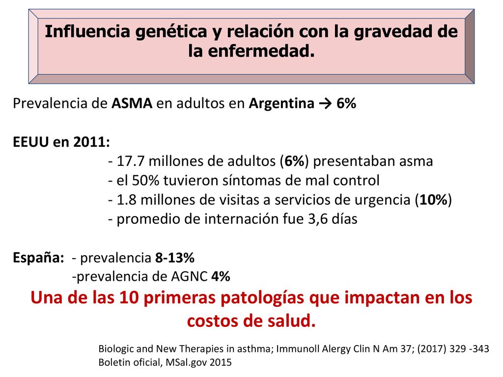 Una de las 10 primeras patologías que impactan en los costos de salud.