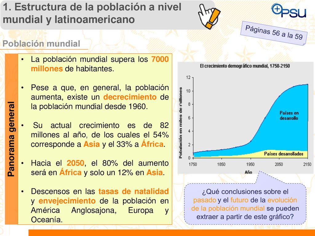 1. Estructura de la población a nivel mundial y latinoamericano