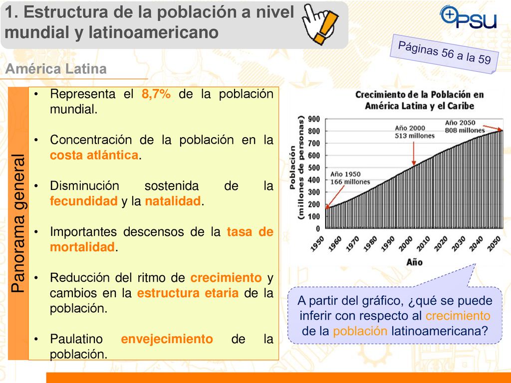 1. Estructura de la población a nivel mundial y latinoamericano