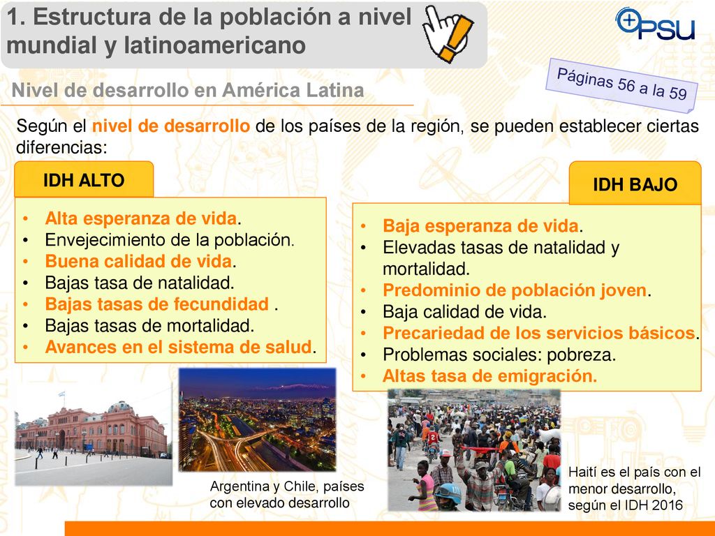 1. Estructura de la población a nivel mundial y latinoamericano