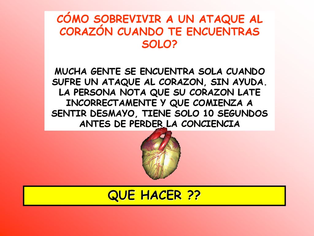 CÓMO SOBREVIVIR A UN ATAQUE AL CORAZÓN CUANDO TE ENCUENTRAS SOLO