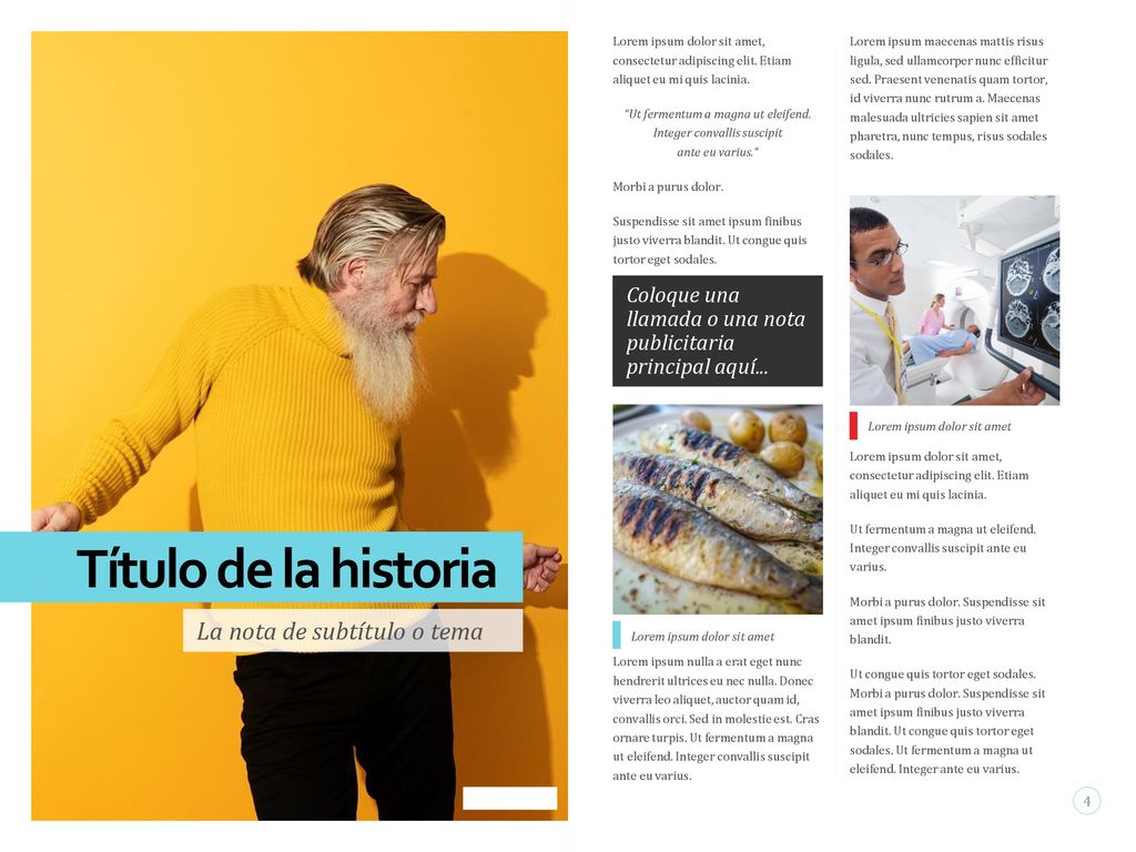 Título de la historia La nota de subtítulo o tema