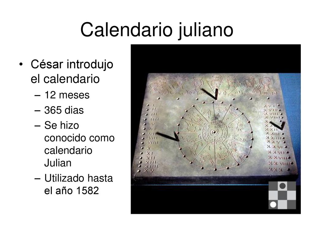 Calendario juliano César introdujo el calendario 12 meses 365 dias