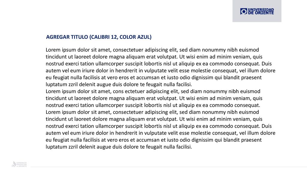 AGREGAR TITULO (CALIBRI 12, COLOR AZUL)