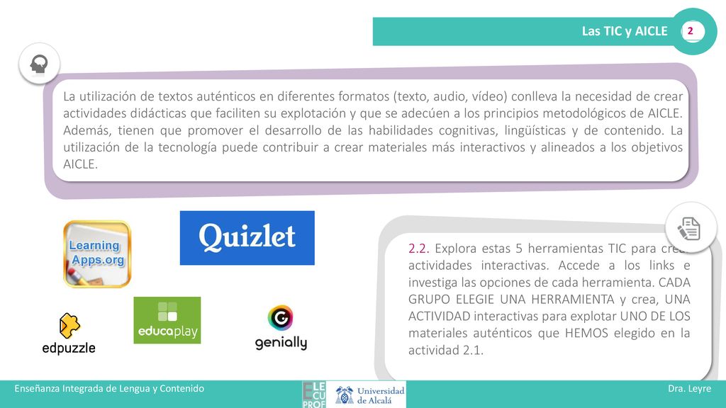 Enseñanza Integrada de Lengua y Contenido Dra. Leyre Alejaldre BIel