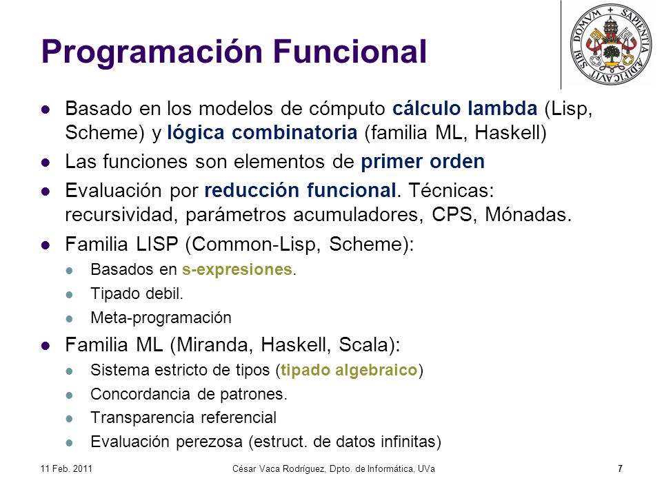 Programación Funcional