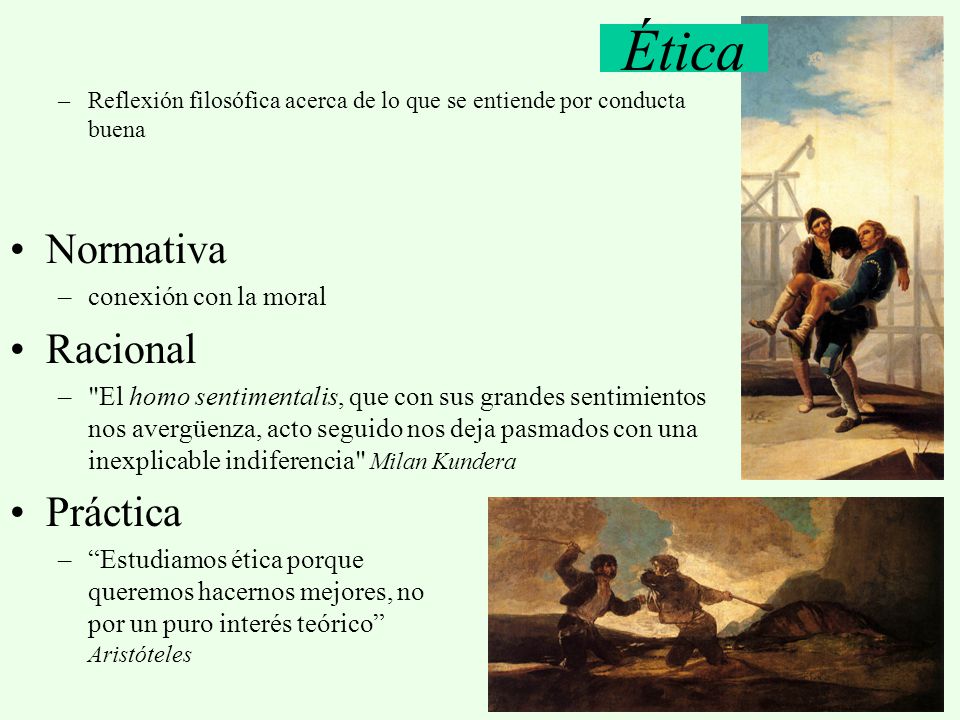 Ética Normativa Racional Práctica conexión con la moral