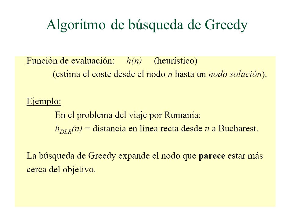 Algoritmo de búsqueda de Greedy