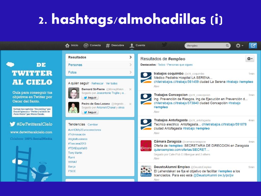 2. hashtags/almohadillas (i)