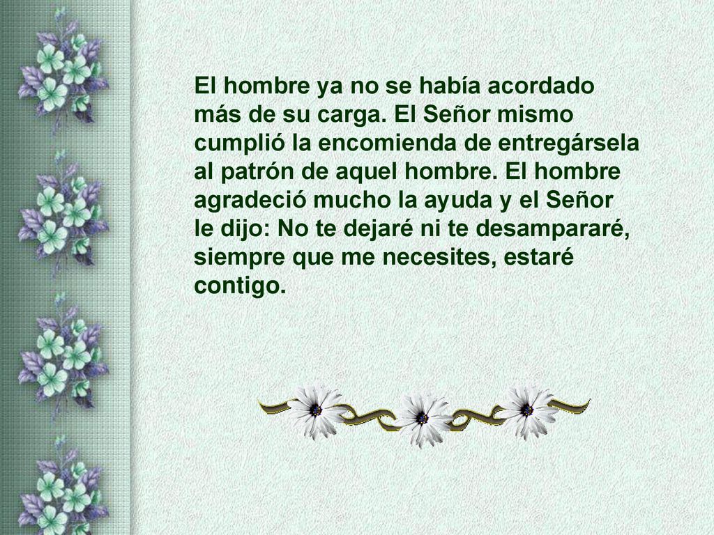 El hombre ya no se había acordado