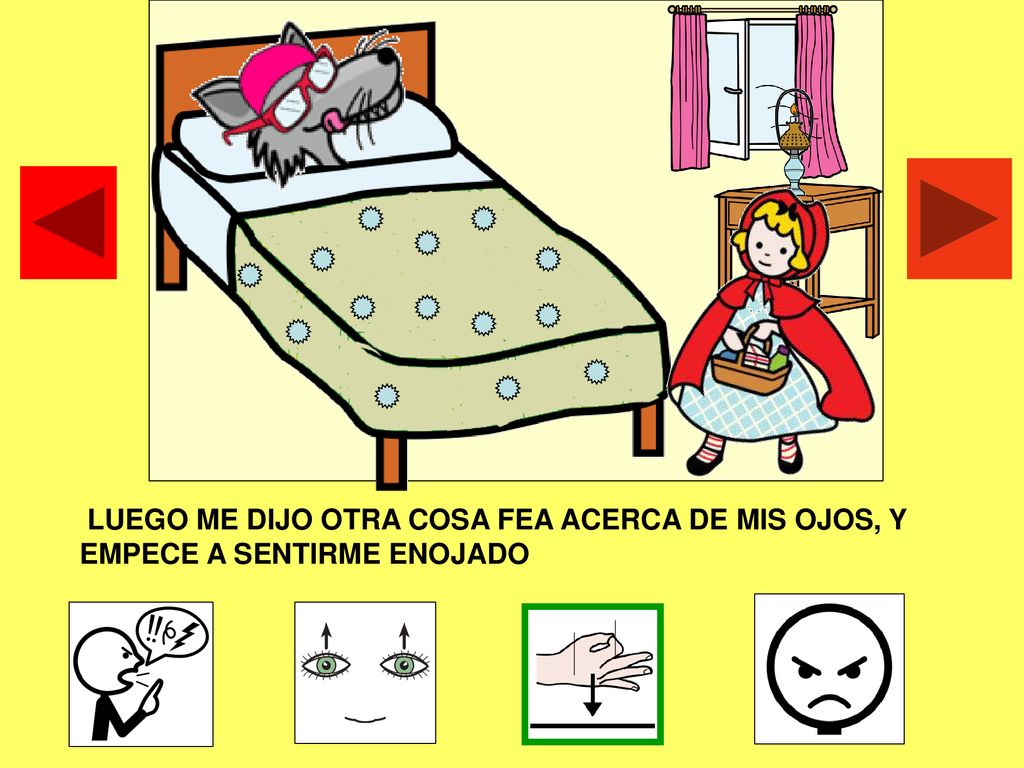LUEGO ME DIJO OTRA COSA FEA ACERCA DE MIS OJOS, Y EMPECE A SENTIRME ENOJADO