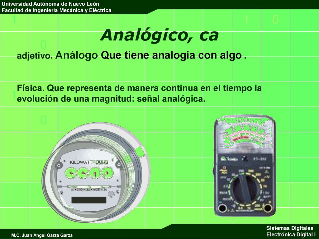 Analógico, ca adjetivo. Análogo Que tiene analogía con algo .