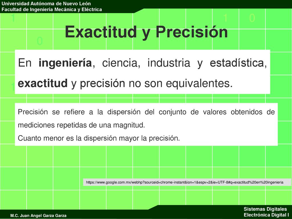 Exactitud y Precisión En ingeniería, ciencia, industria y estadística, exactitud y precisión no son equivalentes.