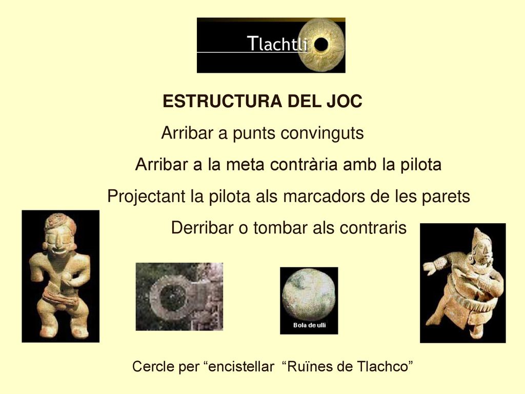 Arribar a punts convinguts Arribar a la meta contrària amb la pilota