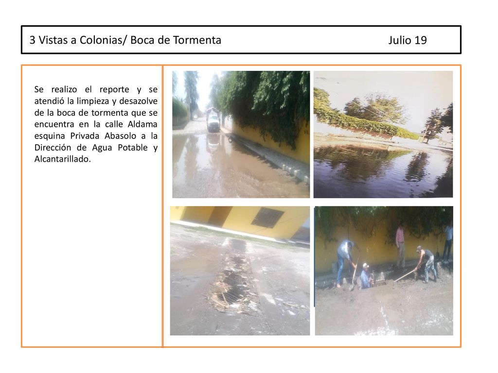3 Vistas a Colonias/ Boca de Tormenta Julio 19
