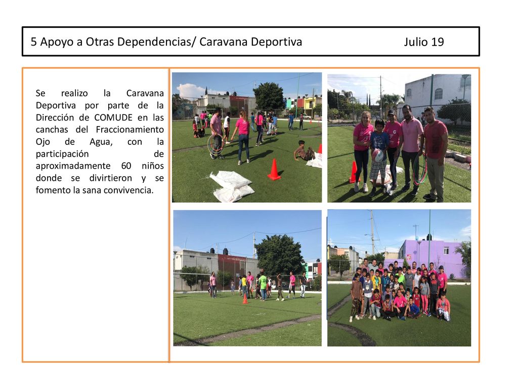 5 Apoyo a Otras Dependencias/ Caravana Deportiva Julio 19
