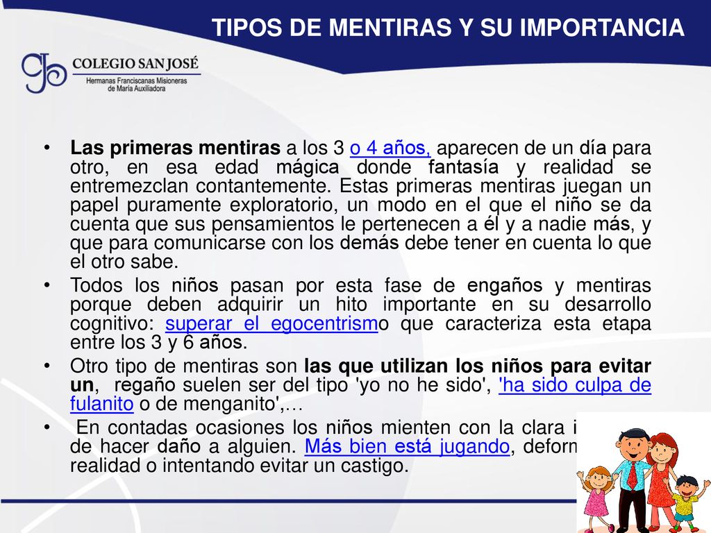TIPOS DE MENTIRAS Y SU IMPORTANCIA