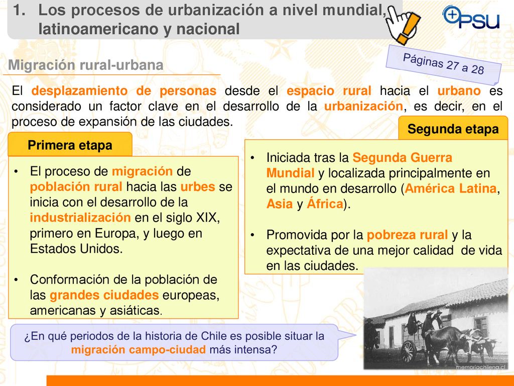 Los procesos de urbanización a nivel mundial, latinoamericano y nacional