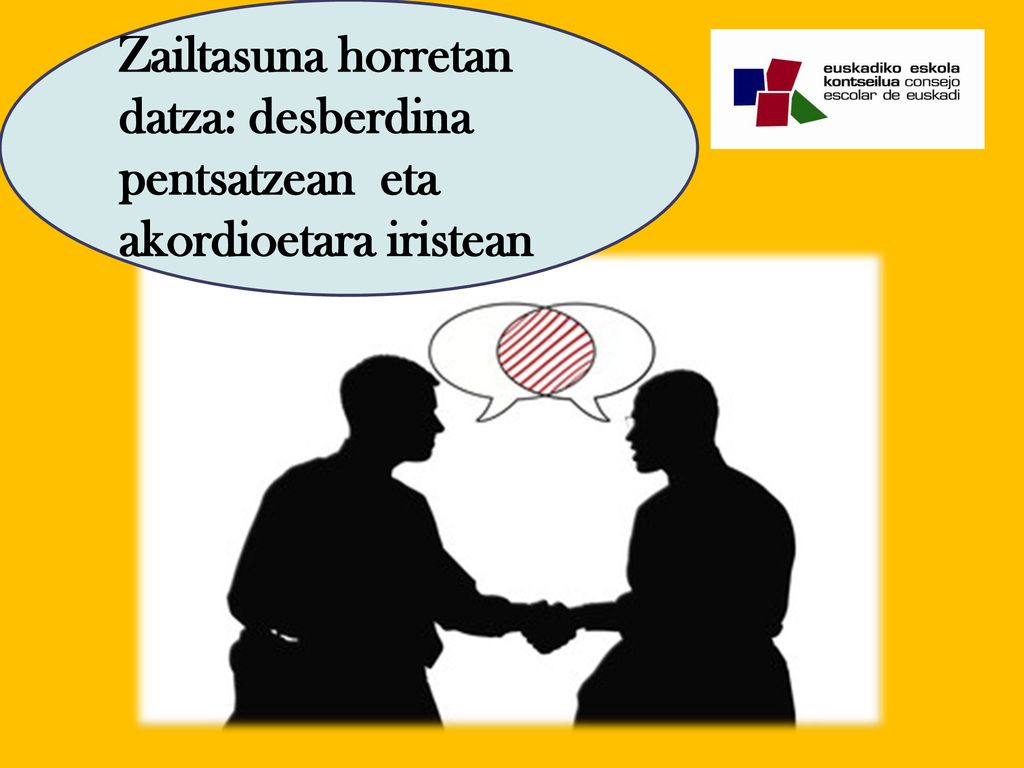 Zailtasuna horretan datza: desberdina pentsatzean eta akordioetara iristean