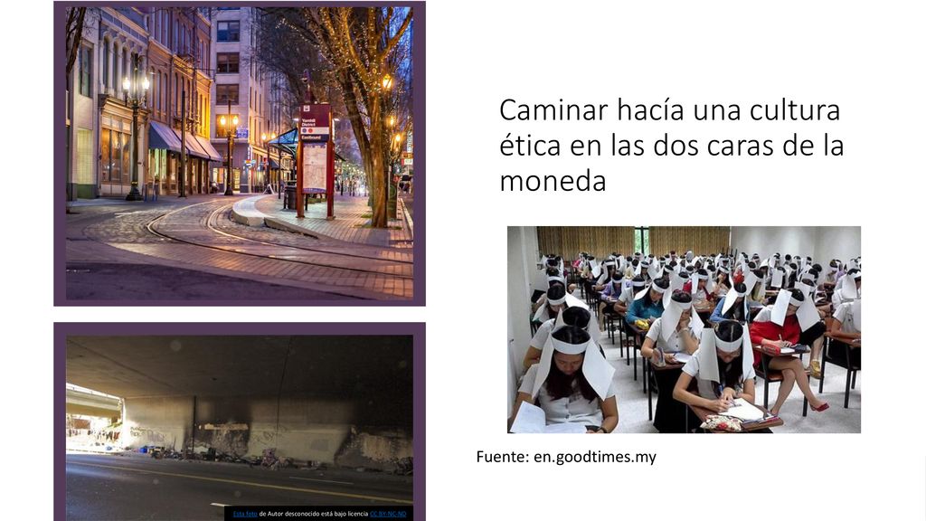 Caminar hacía una cultura ética en las dos caras de la moneda