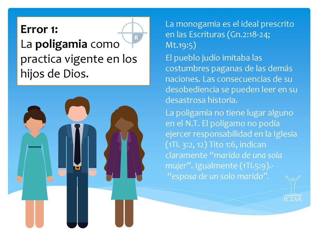 Error 1: La poligamia como practica vigente en los hijos de Dios.
