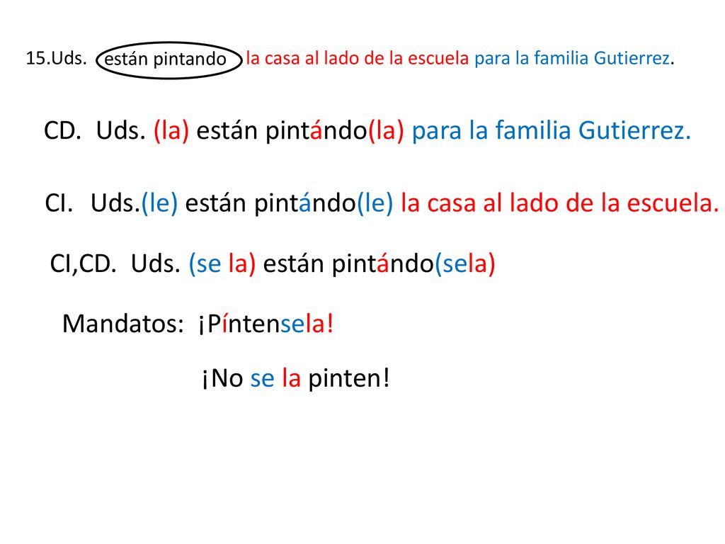 15.Uds. la casa al lado de la escuela para la familia Gutierrez.