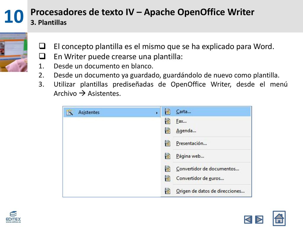 Procesadores de texto IV – Apache OpenOffice Writer 3. Plantillas