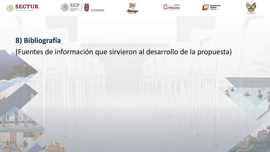 8) Bibliografía (Fuentes de información que sirvieron al desarrollo de la propuesta)