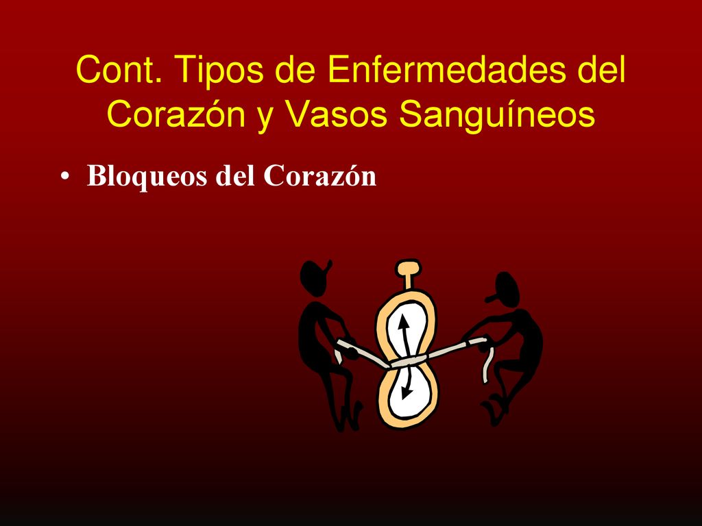 Cont. Tipos de Enfermedades del Corazón y Vasos Sanguíneos