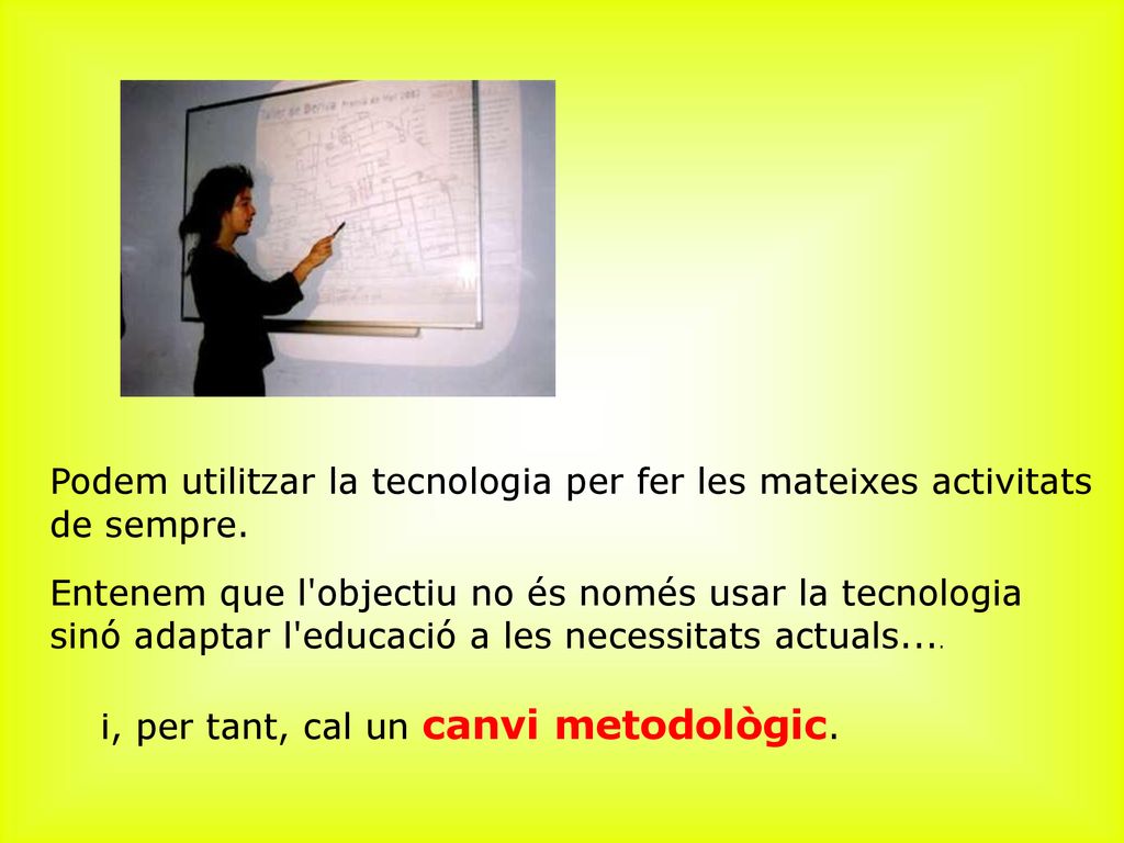 ﻿Podem utilitzar la tecnologia per fer les mateixes activitats de sempre.