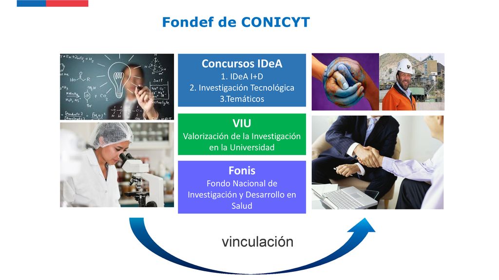 vinculación Fondef de CONICYT Concursos IDeA VIU Fonis IDeA I+D