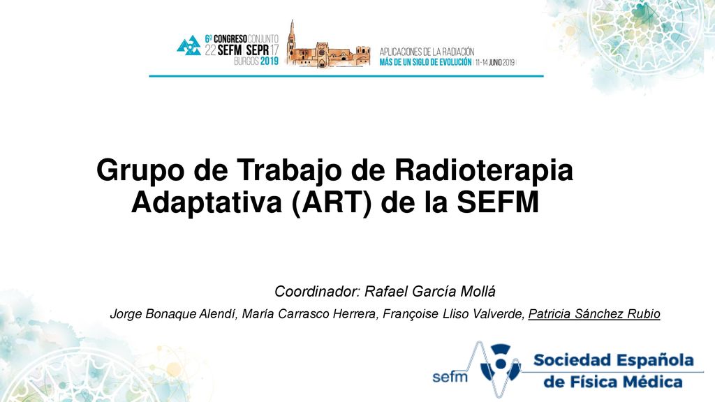 Grupo de Trabajo de Radioterapia Adaptativa (ART) de la SEFM