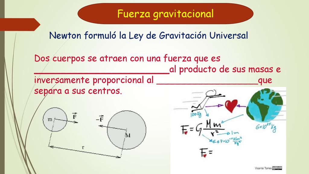 Fuerza gravitacional Newton formuló la Ley de Gravitación Universal