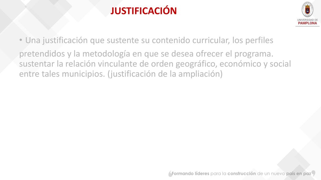 JUSTIFICACIÓN Una justificación que sustente su contenido curricular, los perfiles.