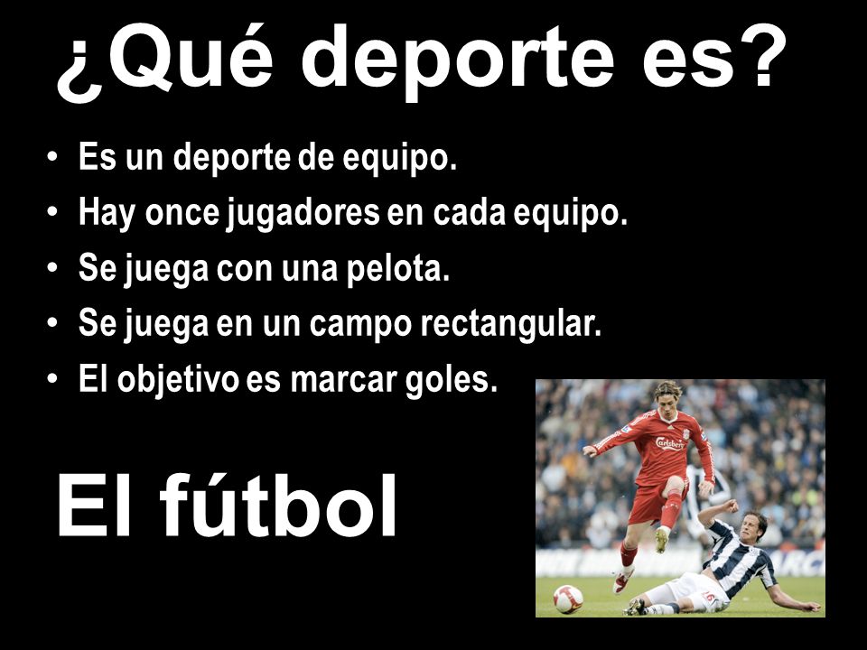¿Qué deporte es El fútbol Es un deporte de equipo.