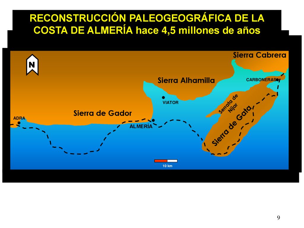 10 km ALMERÍA. VIATOR. ADRA. CARBONERAS. Sierra de Gador. Sierra Alhamilla. Sierra Cabrera. Sierra de Gata.