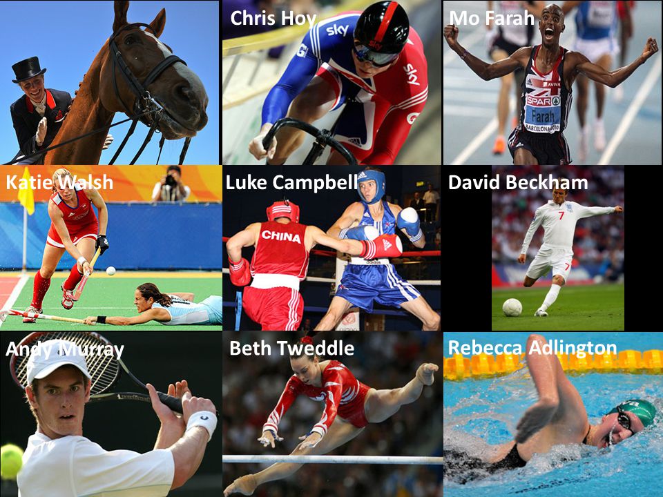 Laura Bechtolsheimer Chris Hoy Mo Farah Katie Walsh Luke Campbell