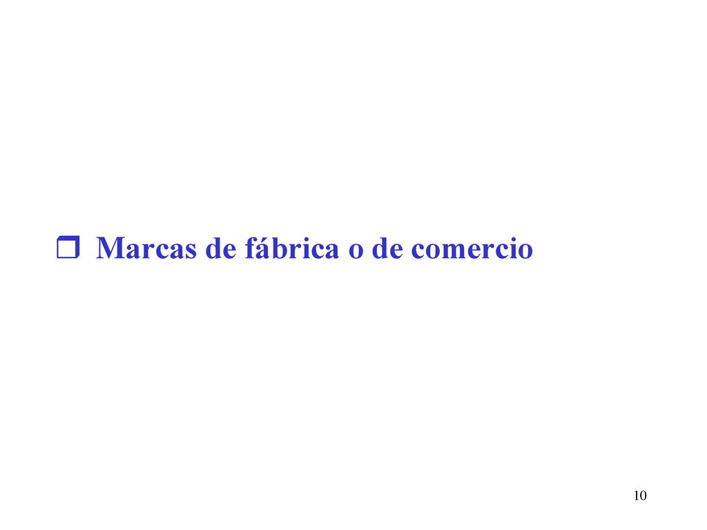 Marcas de fábrica o de comercio