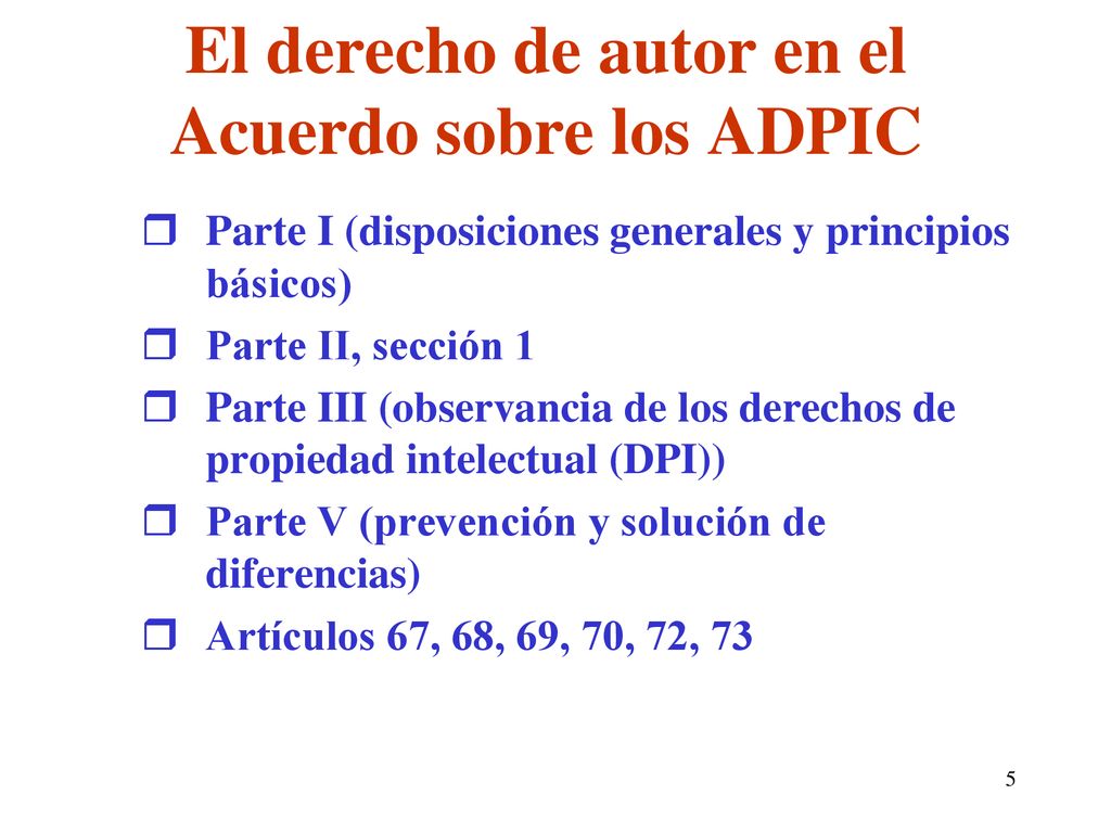 El derecho de autor en el Acuerdo sobre los ADPIC