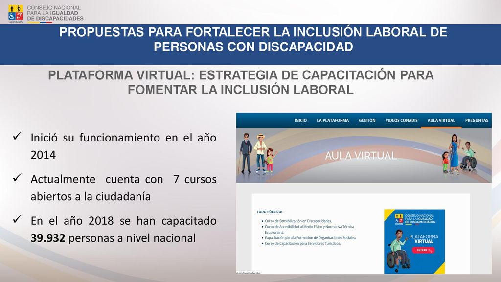 PROPUESTAS PARA FORTALECER LA INCLUSIÓN LABORAL DE PERSONAS CON DISCAPACIDAD