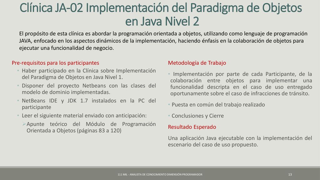 Clínica JA-02 Implementación del Paradigma de Objetos en Java Nivel 2