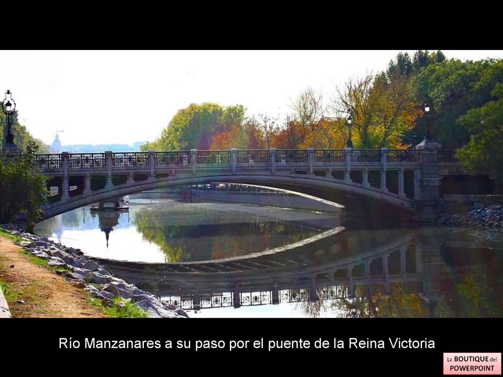 Río Manzanares a su paso por el puente de la Reina Victoria