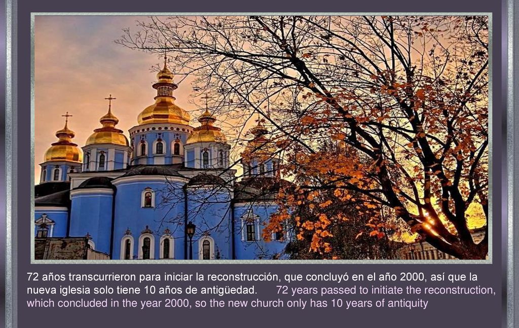 72 años transcurrieron para iniciar la reconstrucción, que concluyó en el año 2000, así que la nueva iglesia solo tiene 10 años de antigüedad.
