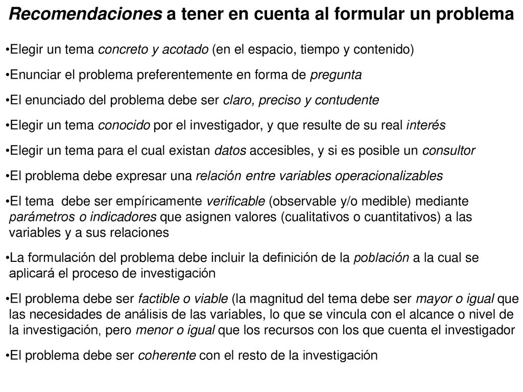 Elegir un tema concreto y acotado (en el espacio, tiempo y contenido)
