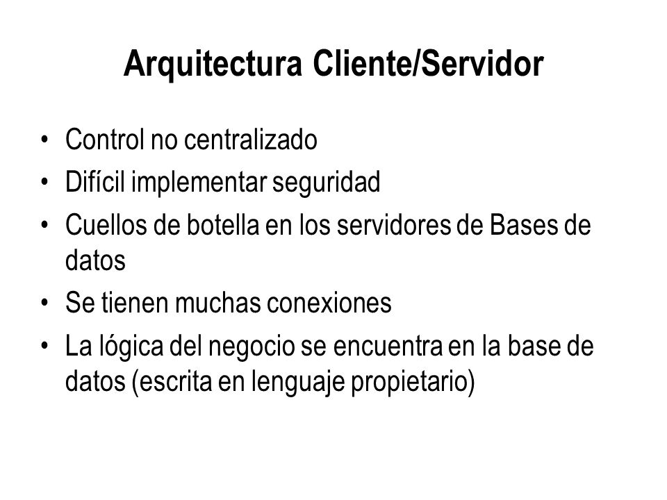 Arquitectura Cliente/Servidor