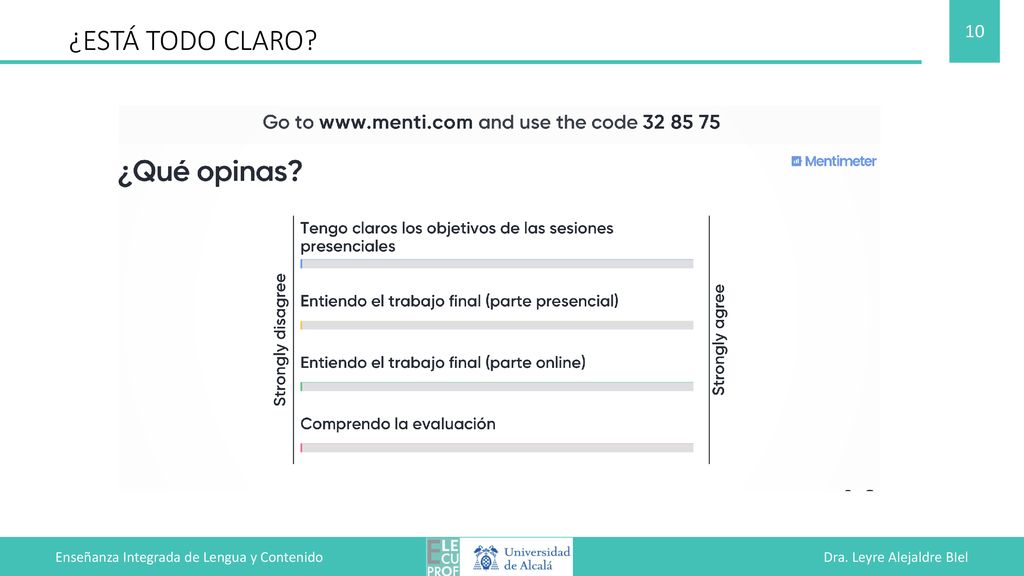 Enseñanza Integrada de Lengua y Contenido Dra. Leyre Alejaldre BIel